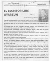 El escritor Luis Oyarzún  [artículo] José Vargas Badilla.