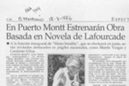 En Puerto Montt estrenarán obra basada en novela de Lafourcade