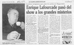 Enrique Lafourcade pasó del show a los grandes misterios  [artículo].