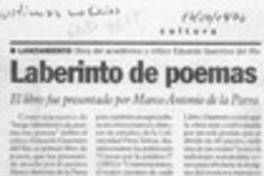 Laberinto de poemas  [artículo].