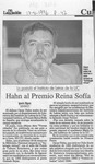 Hahn al premio Reina Sofía  [artículo] Ignacio Iñíguez.