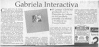 Gabriela interactiva  [artículo].