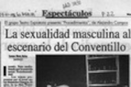 La sexualidad masculina al escenario del Conventillo  [artículo] Carmen Gloria Muñoz.