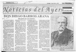 Don Diego Barros Arana  [artículo] Floridor Leyton.