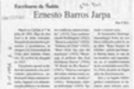 Ernesto Barros Jarpa  [artículo] C. R. I.