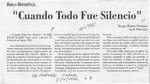 "Cuando todo fue silencio"  [artículo] Sergio Bueno Venegas.