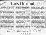 Luis Durand  [artículo] Enrique Bunster.