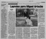 Laureles para Miguel Arteche  [artículo] Ignacio Iñíguez.
