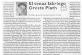 El tenaz labriego Oreste Plath  [artículo] Milton Aguilar.