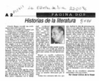 Historias de la literatura  [artículo] Oscar Ochoa de la Maza.