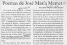 Poemas de José María Memet  [artículo] Jaime Miguel Gómez Rogers.