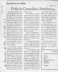 Felicia González Jiménez  [artículo] C. R. I.