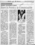 Entre la poesía y la comunicación  [artículo].