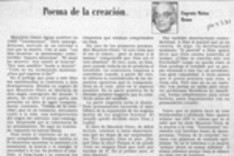 Poema de la creación  [artículo] Eugenio Matus Romo.
