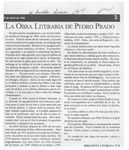 La Obra literaria de Pedro Prado  [artículo].