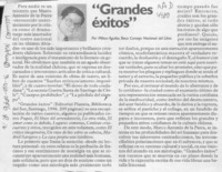"Grandes éxitos"  [artículo] Milton Aguilar.