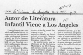 Autor de literatura infantil viene a Los Angeles  [artículo].