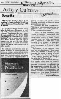 "Diccionario Neruda a través de sus metáforas"