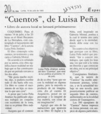"Cuentos", de Luisa Peña  [artículo].