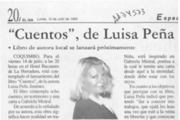 "Cuentos", de Luisa Peña  [artículo].