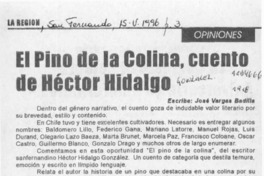 El Pino de la Colina, cuento de Héctor Hidalgo  [artículo] José Vargas Badilla.
