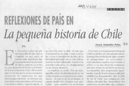 Reflexión de país en "La pequeña historia de Chile"  [artículo] Juan Andrés Piña.