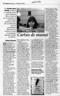 Cartas de mamá  [artículo] Patricia Espinosa.