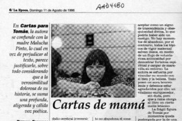 Cartas de mamá  [artículo] Patricia Espinosa.