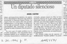 Un diputado silencioso  [artículo] Angel Castro.