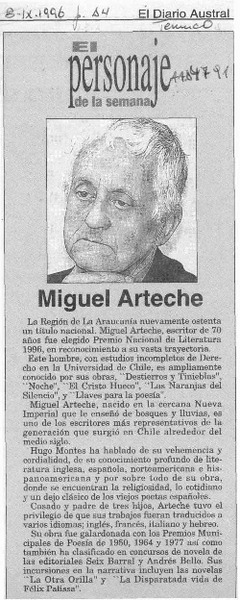 Miguel Arteche  [artículo].