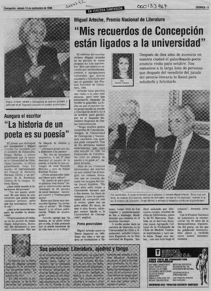 "Mis recuerdos de Concepción están ligados a la universidad"  [artículo] Carola Venegas.