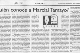 Quién conoce a Marcial Tamayo?  [artículo] Filebo.