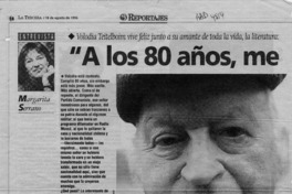 "A los 80 años, me sigo enamorando"  [artículo] Margarita Serrano.