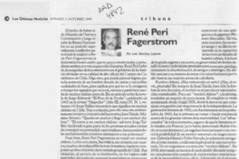 René Peri Fagerstrom  [artículo] Luis Sánchez Latorre.