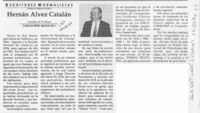 Hernán Alvez Catalán  [artículo] Carlos René Ibacache I.