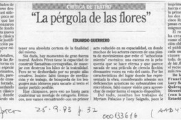 La pérgola de las flores  [artículo] Eduardo Guerrero.