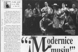 "Modernice musiu!"  [artículo] Italo Passalacqua C.