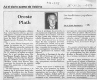 Oreste Plath  [artículo] Erwin Haverbeck O.