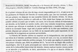 Introducción a la historia del derecho chilenoo  [artículo] C. Salinas.