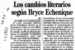 Los Cambios literarios según Bryce Echenique  [artículo].