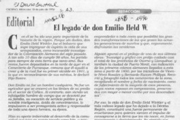 El legado de don Emilio Held W.  [artículo].