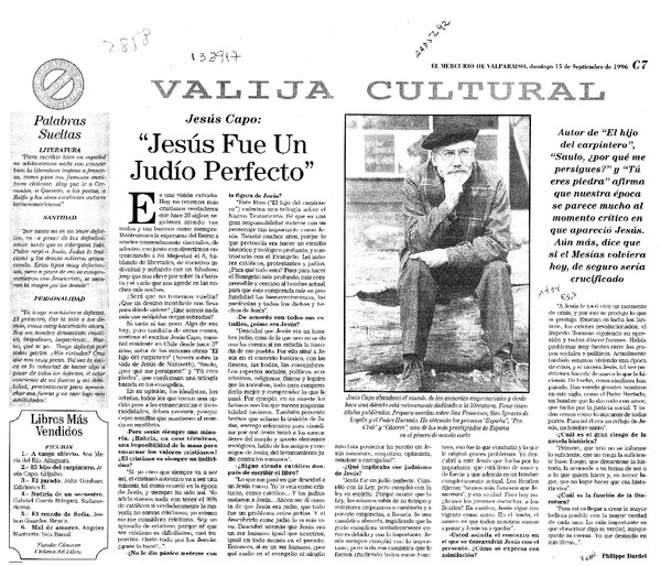 "Jesús fue un judío perfecto"  [artículo] Philippe Dardel.