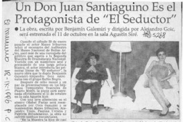 Un Don Juan santiaguino es el protagonista de "El seductor"  [artículo].