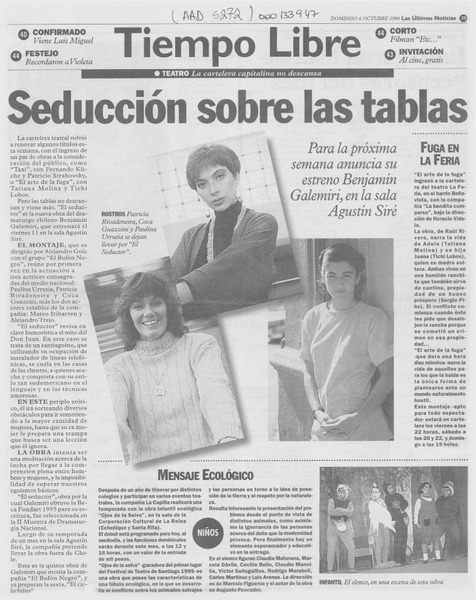 Seducción sobre las tablas