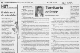 Territorio celeste  [artículo] Enrique Ramírez Capello.