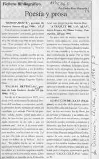 Poesía y prosa  [artículo] Carlos René Ibacache I.