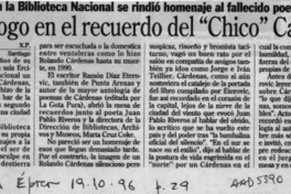 Un diálogo en el recuerdo del "Chico" Cárdenas  [artículo] X. P.
