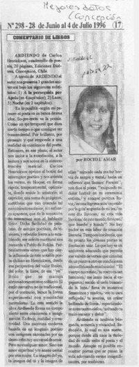 Comentario de libros  [artículo] Rocío L'Amar.