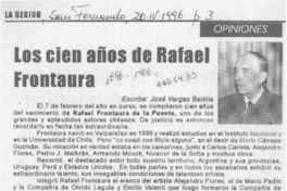 Los cien años de Rafael Frontaura  [artículo] José Vargas Badilla.
