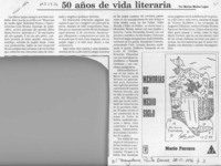 50 años de vida literaria  [artículo] Marino Muñoz Lagos.
